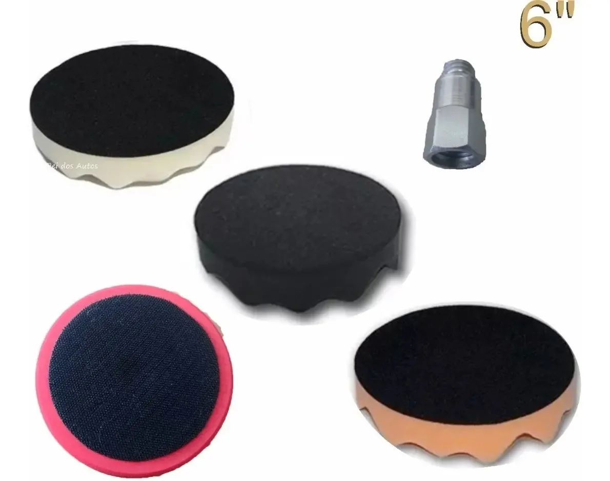Kit Polimento - Boinas De Espumas 6 Polegadas + Suporte