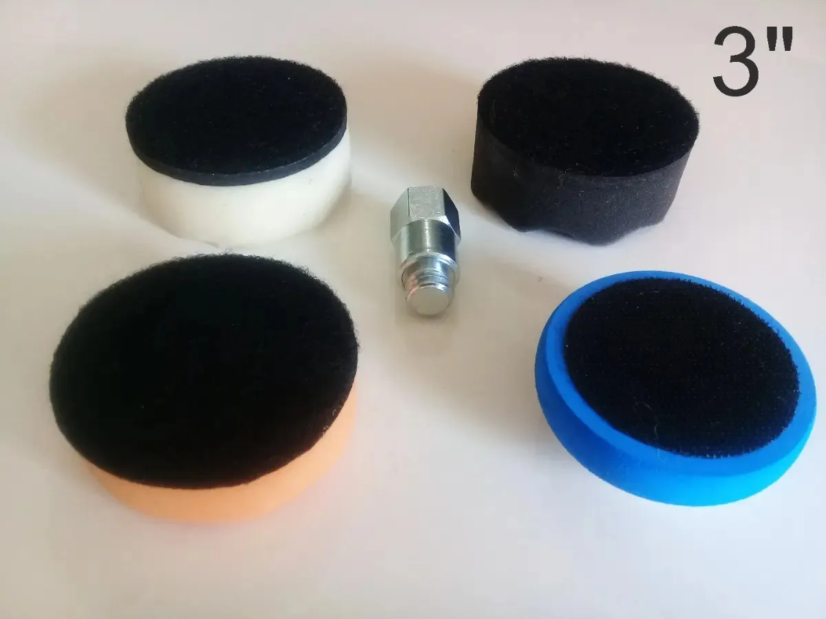 Kit Boinas De Polimento Espumas + Suporte 3 Polegadas+adapt