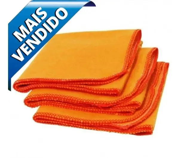 Flanela Laranja Limpeza Geral Multiuso