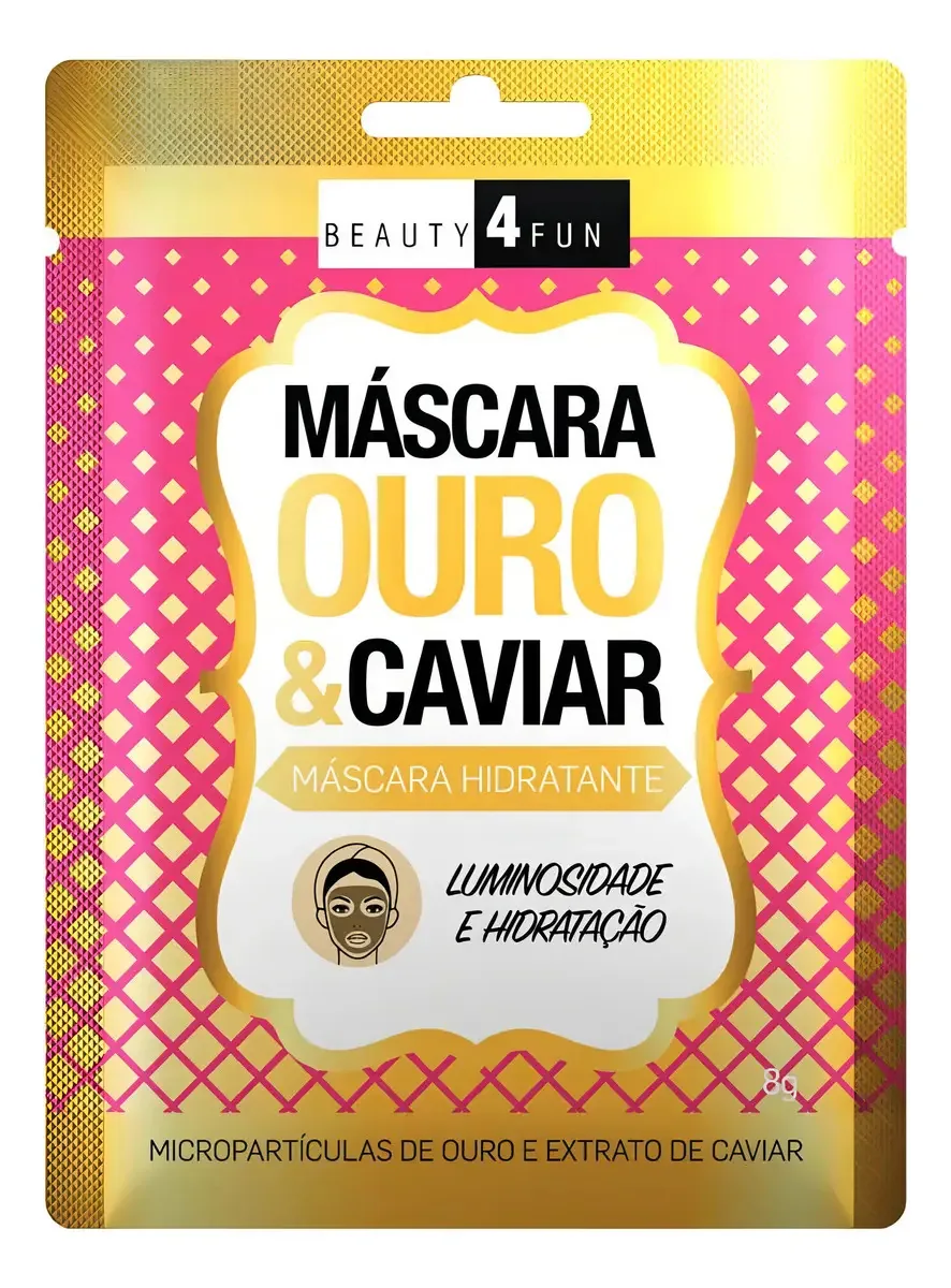 Máscara Facial Beauty 4 Fun Ouro E Caviar 8g