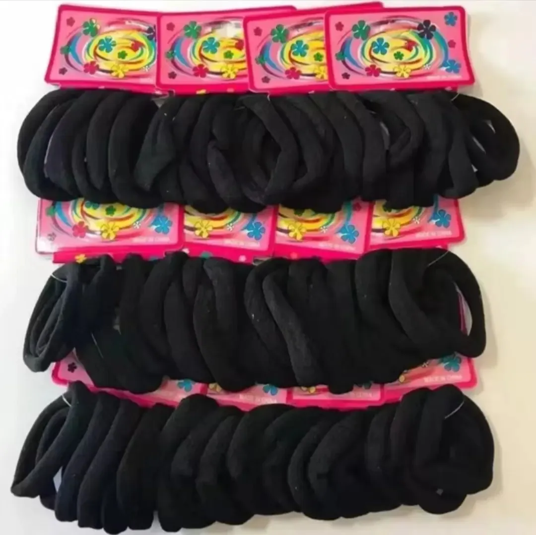 Kit 72 Xuxinha Rabicó Elásticos De Meia Coloridas Ou Preto Lisa