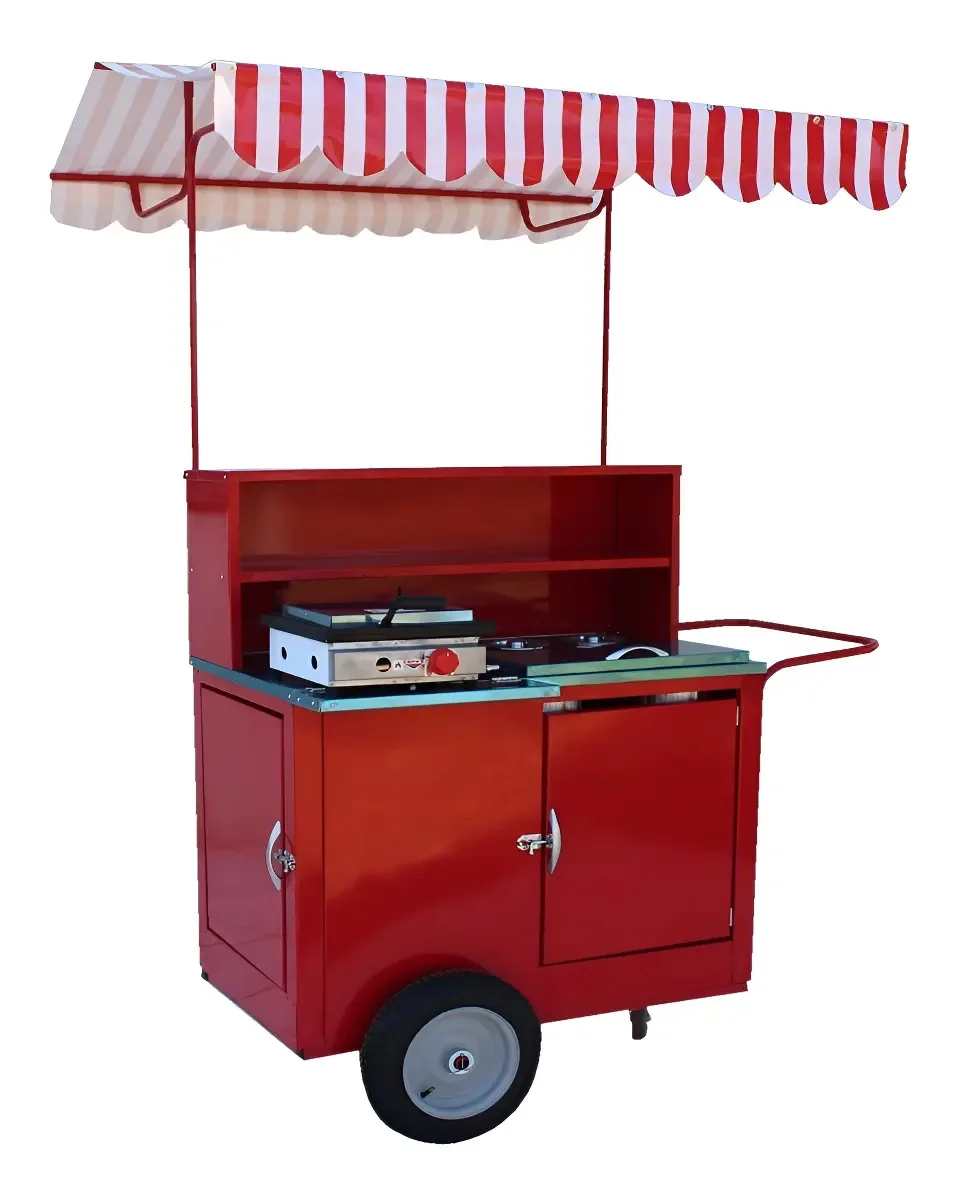 Carrinho Hot Dog Cachorro Quente E Lanches+brinde Chapeira