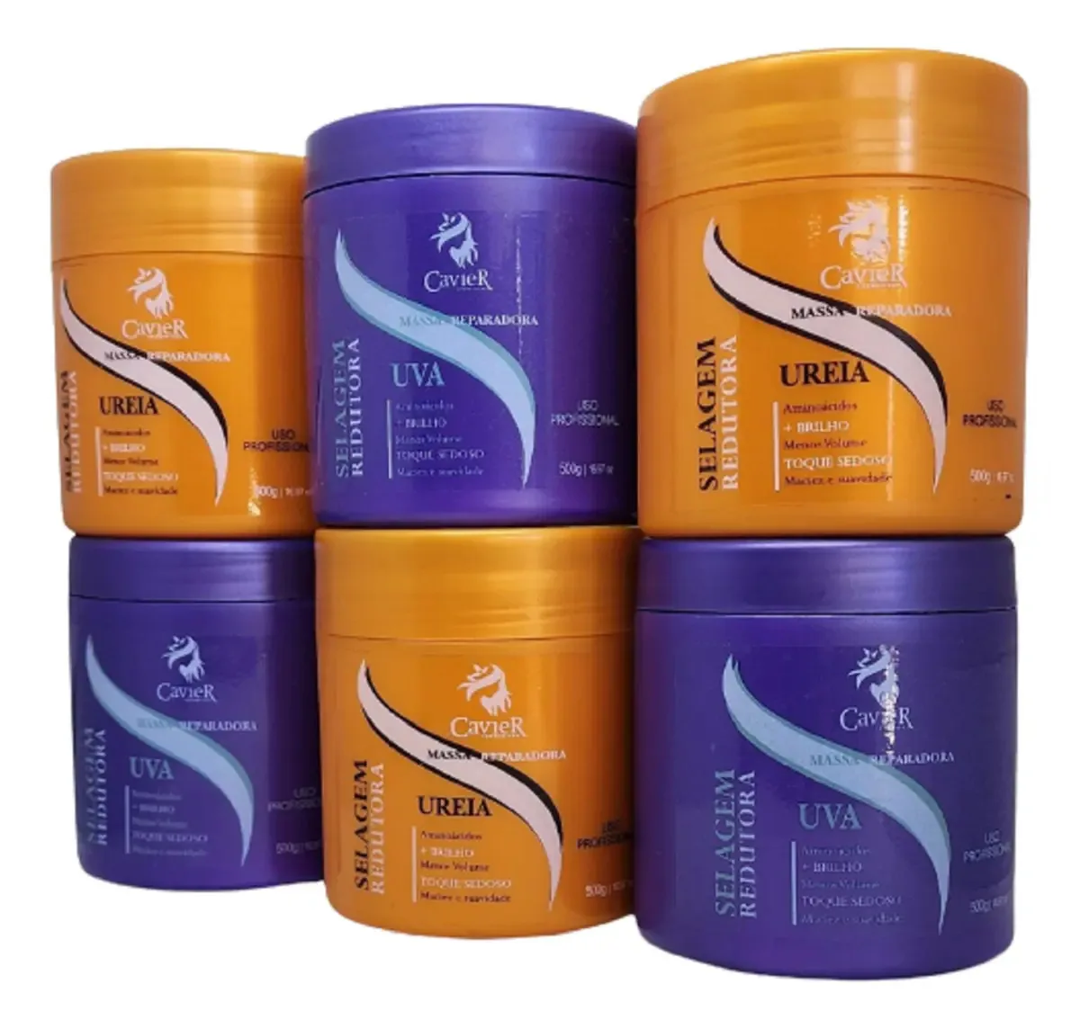 Kit 6 Selantes Uva E Uréia Cavier Cosméticos