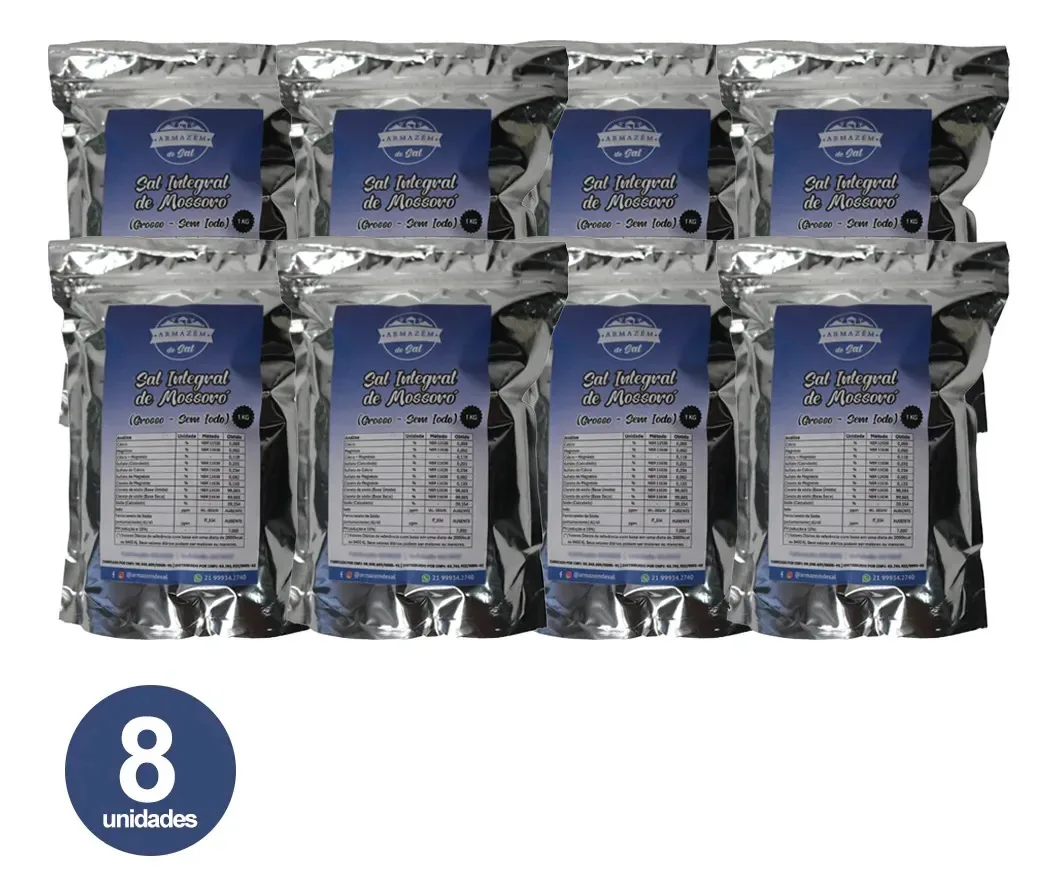 Sal Grosso Marinho S/aditivos 8kg