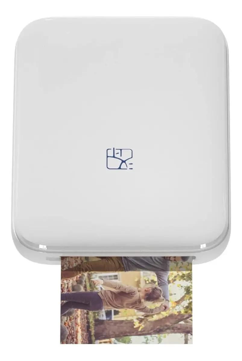Mini Impressora Fotográfica Colorida Bluetooth 2x3 + Branco