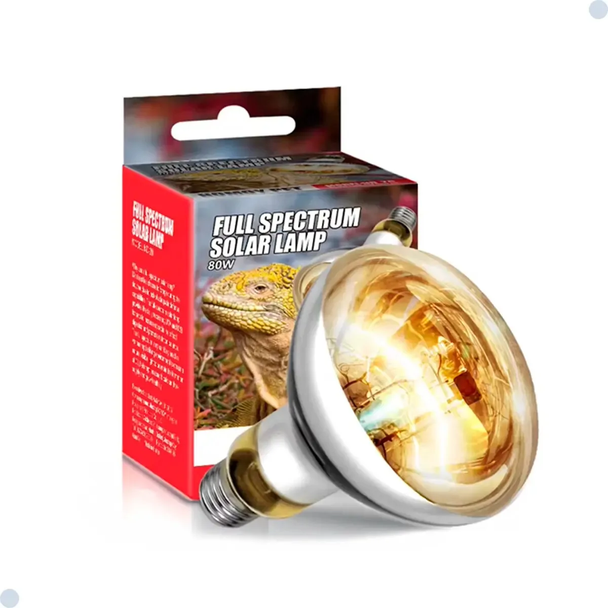 Lâmpada De Aquecimento Solar Répteis Uva Uvb 80w