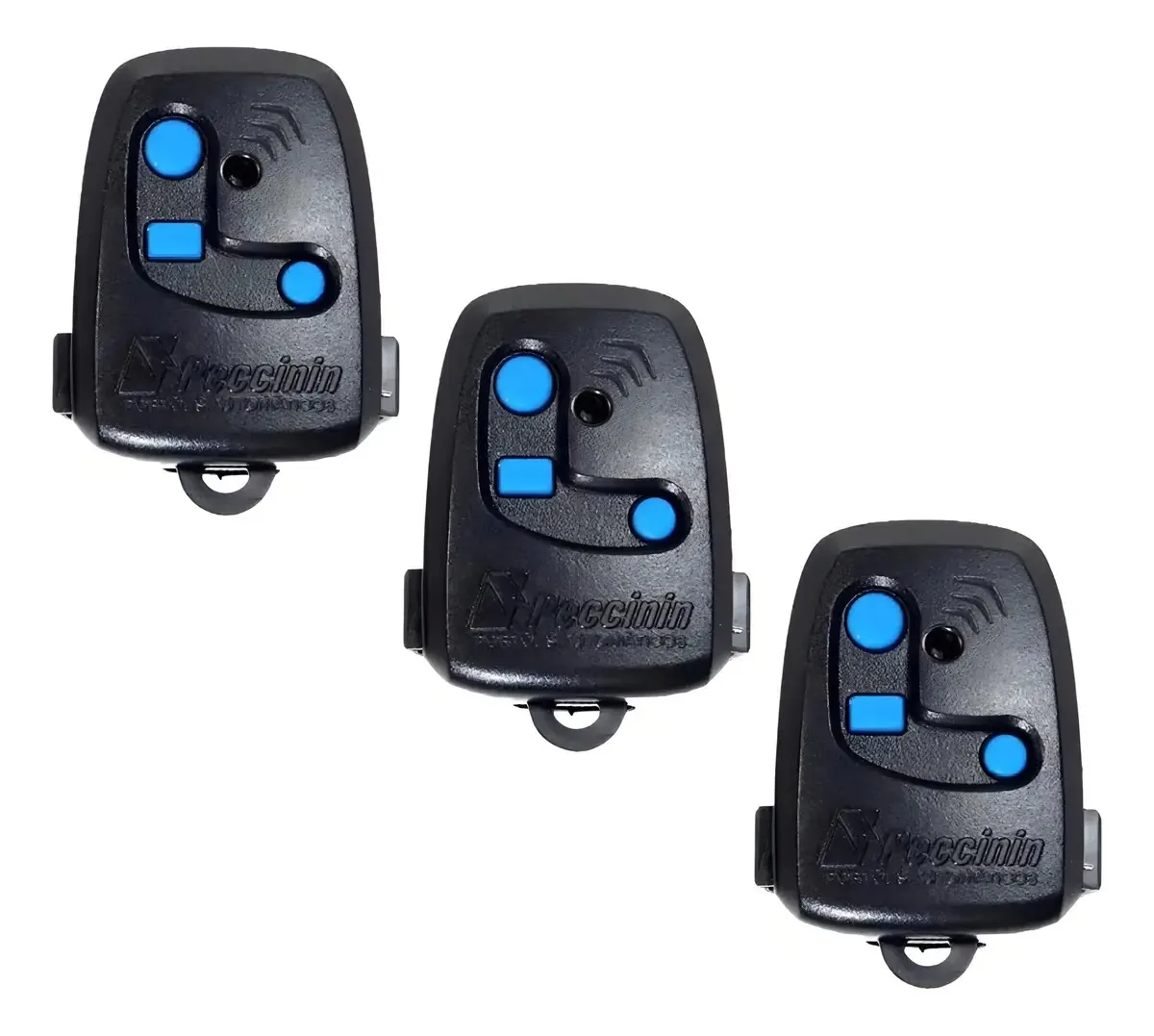 Kit 3 Controles Nice Peccinin Tx 3c Preto 3 Botões