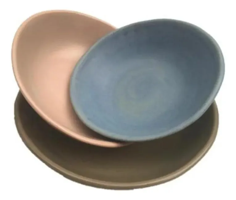 Conjuntounto De Trio De Bowls Tons Pastéis
