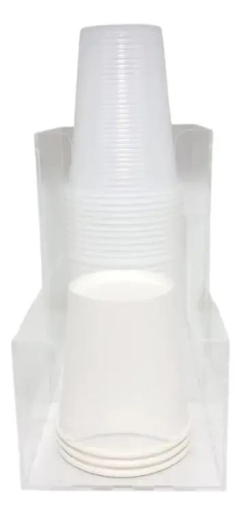 Porta Copos Suporte Para Copos Descartáveis Em Acrilico Cor Transparente N/a