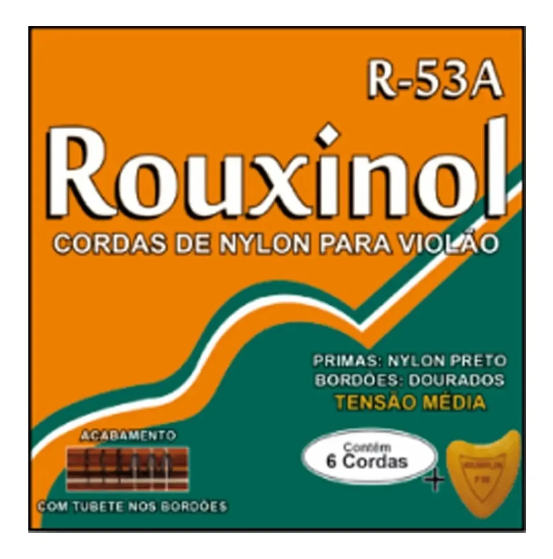 Encordoamento Corda Nylon Violao Rouxinol R53a Tubete Bordao