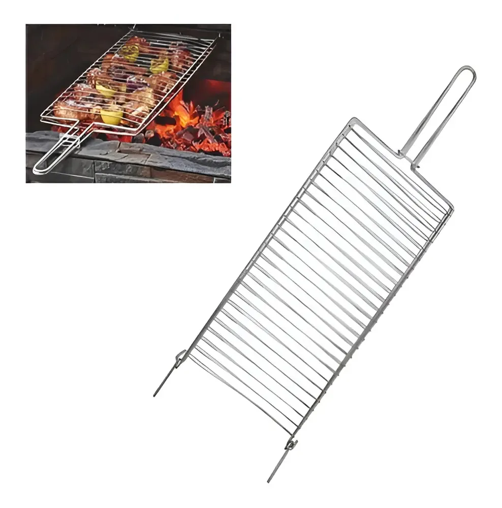 Grelha P/ Assar Peixe Frango Linguiça Carnes 18cmx33cm