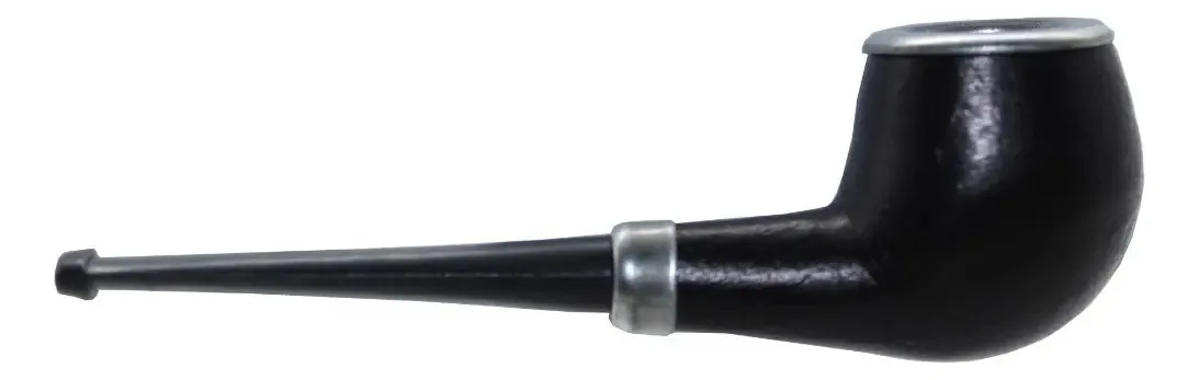 Cachimbo Madeira Empório Sucesso Piteira Resina Preto 12cm Reto