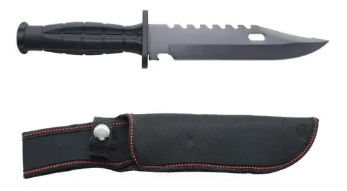 Faca Militar Tatica + Bainha Pesca Caça Sobrevivencia Xv2904