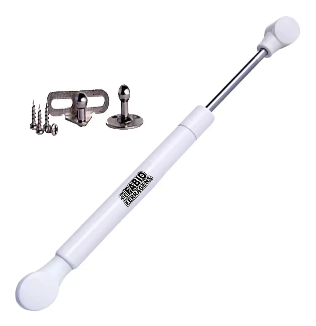 Pistão A Gás Branco Para Portas De Armário (8kg) 80n