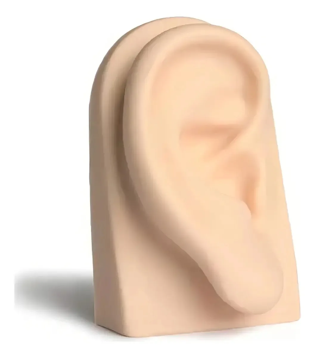 Orelha Anatômica Realista Silicone Cyberskin Hot Abuse Para Piercings