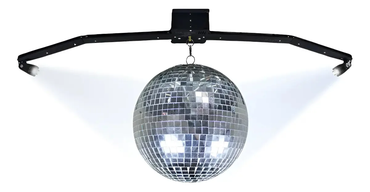 Jogo Globo Espelhado 30 Cm Deltrônica Com Motor E Luz De Led