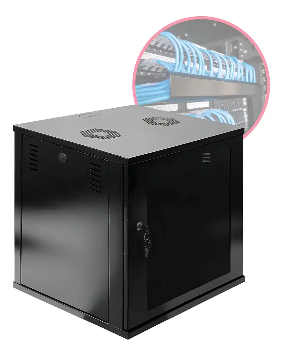 Mini Rack / Parede 19'' 10u X 370mm Desmontável Cor Preto