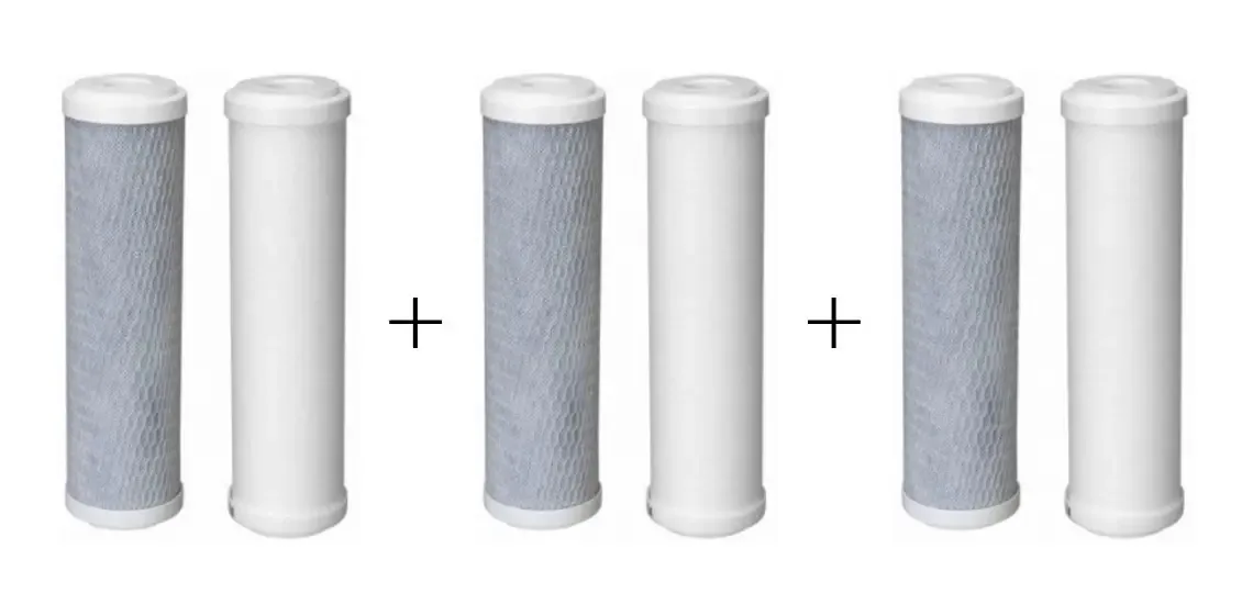 3 Pares Refil Para Filtro Água Purificador Hoken Multi 1500 Cor Branco