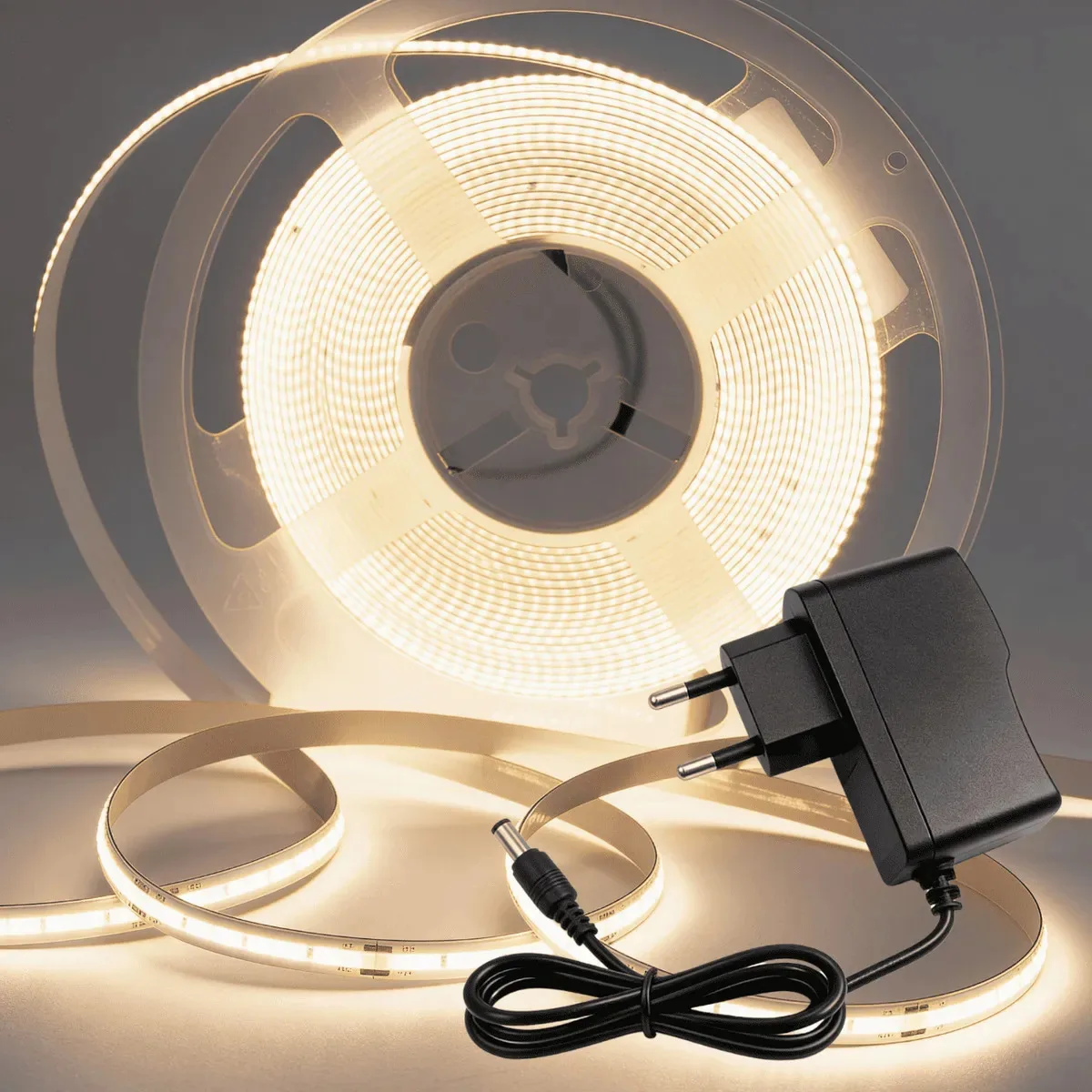 Fita Led Cob Branco Neutro 4000k + Fonte 2a