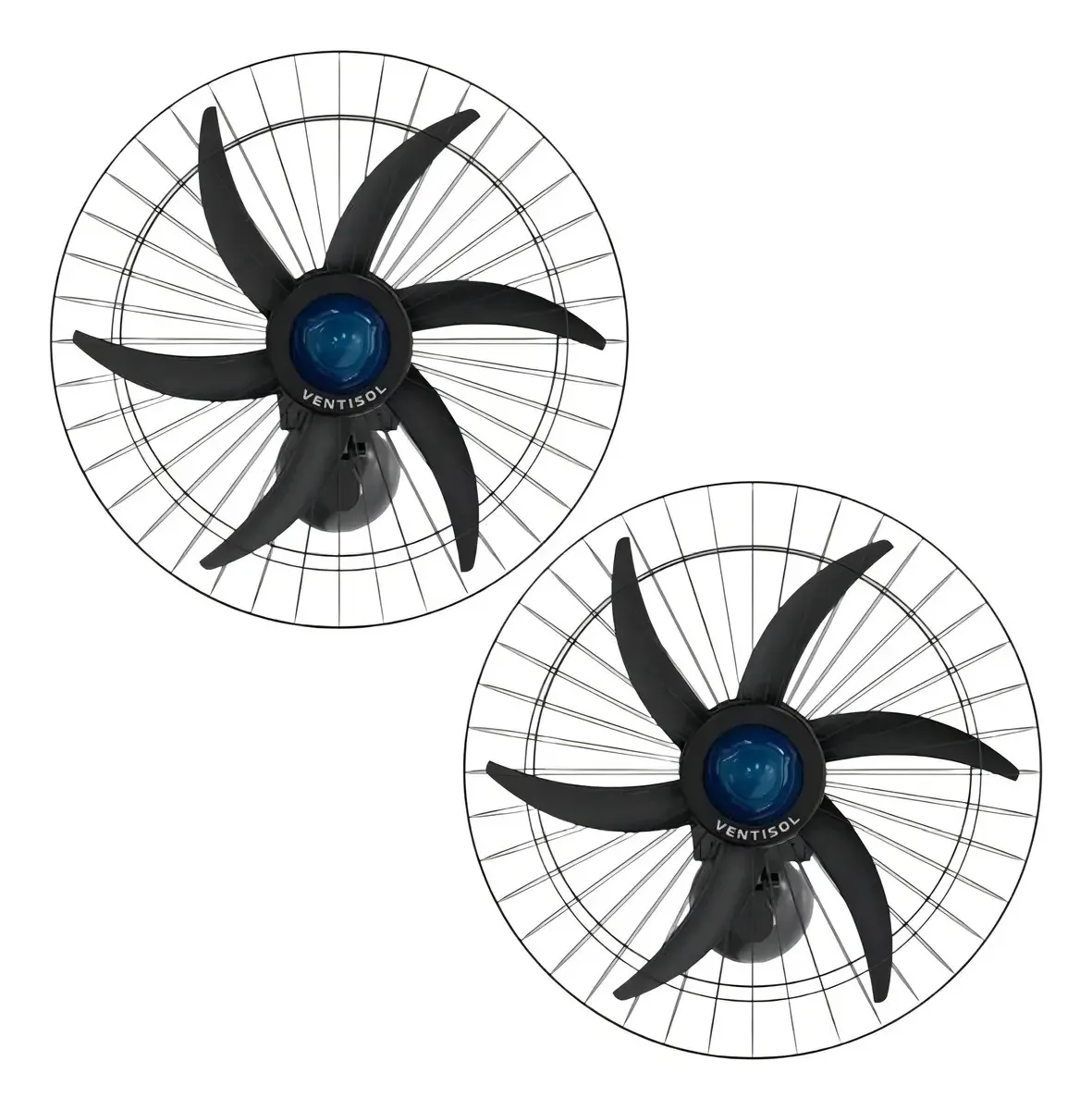 Kit 2 Ventiladores De Parede 60cm Falcon Ventisol Oscilante