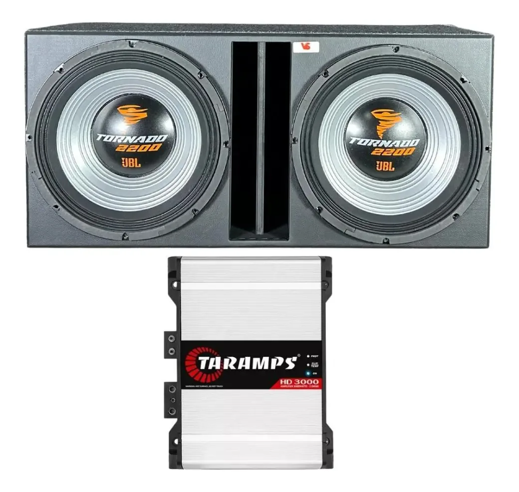 Caixa De Som Alto Falante 2 15'' 15swt2200 + Módulo Taramps
