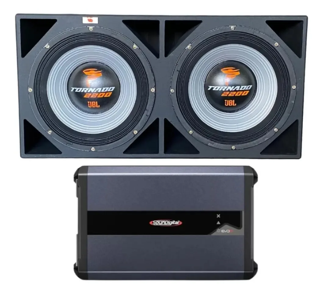Caixa De 15 + 2 Tornado 15swt2200 Jbl + Módulo Soundigital