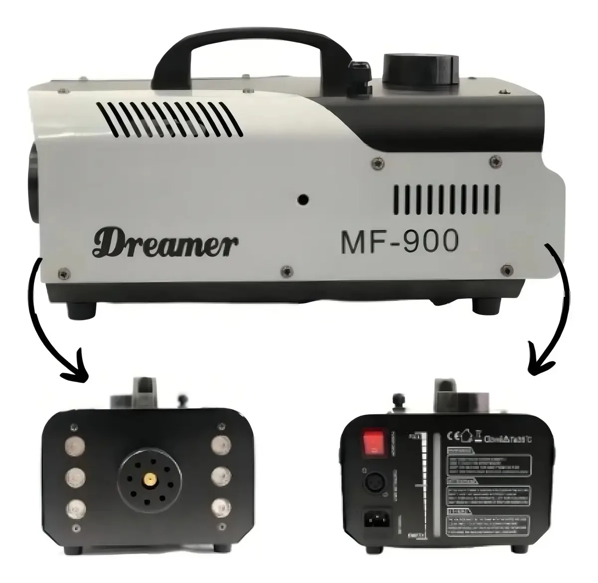 Maquina De Fumaça 900w Com Led Mf900l 110v Dreamer Prateado