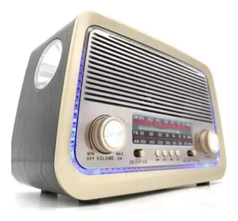 Rádio AM/FM com Bluetooth e auxiliar de cor aleatória