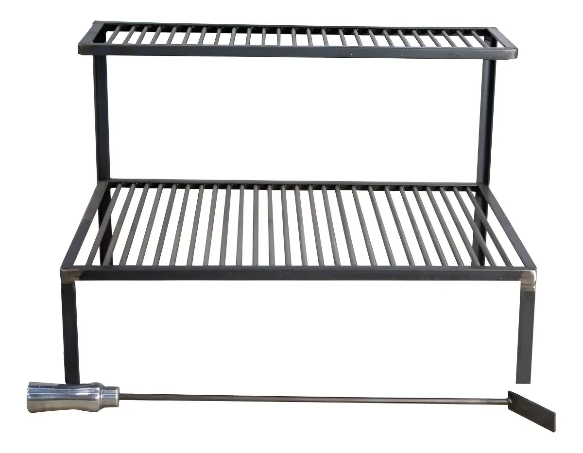 Grelha Rústica P/ Alvenaria Parrilla Uruguaia 60cm Atiçador