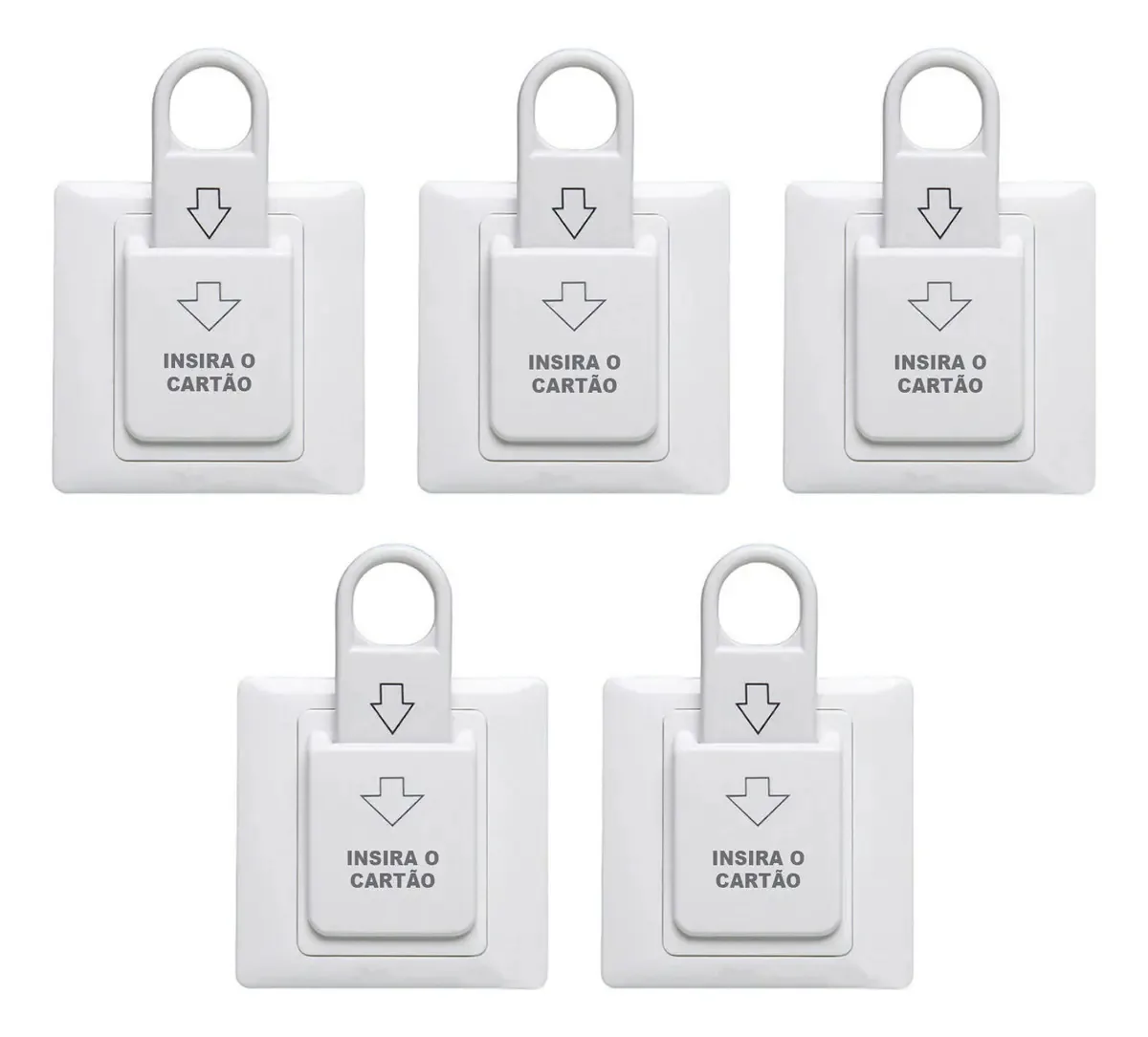 Kit 10 Economizador De Energia Para Hotel, Airbnb, Pousada Cor Branco