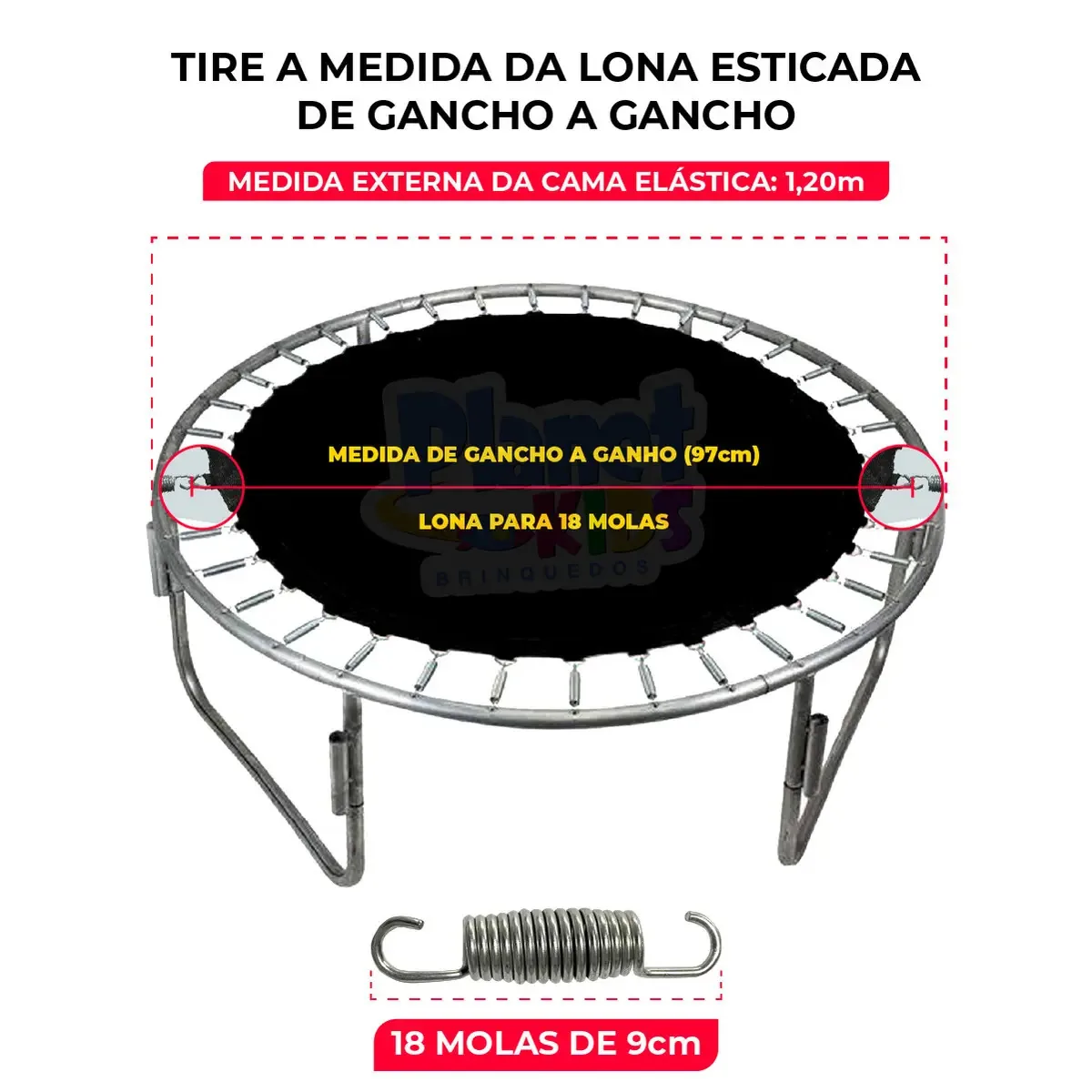 Lona De Salto Para Cama Elástica Pula Pula De 1,20m