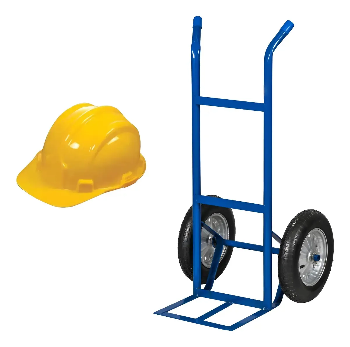 Carrinho De Carga 150kg Roda Pneum Com Capacete De Segurança
