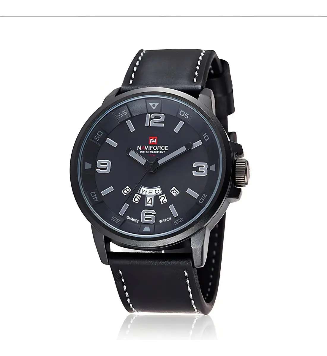 Relogios Masculino Naviforçe Esporte Militar Couro 9028