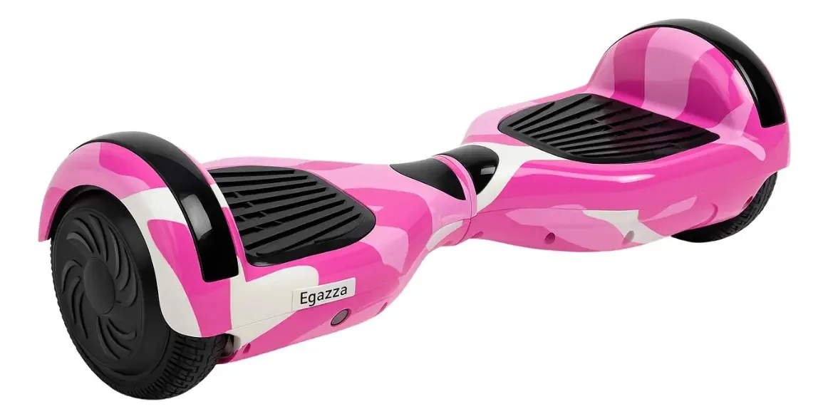 Hoverboard Skate Elétrico Bluetooth Adulto Infantil Cor Camuflado Rosa