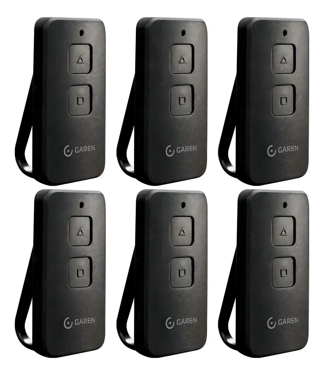 6 Controles De Portão Automático Tx Light Preto Garen
