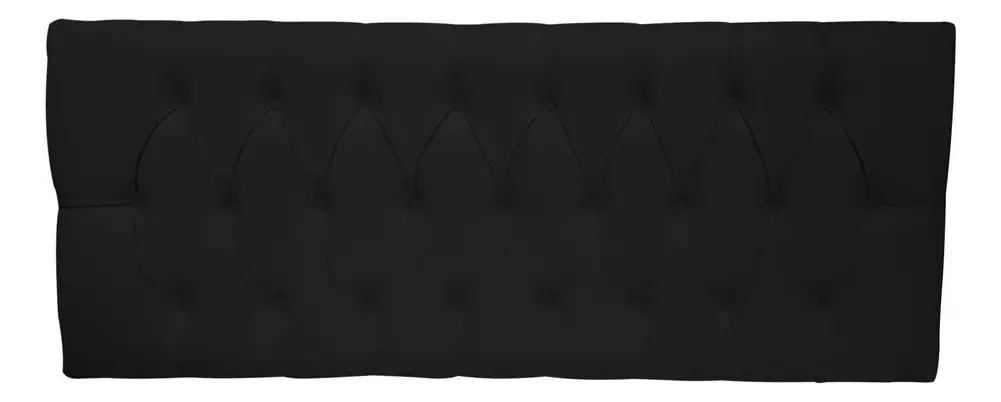 Cabeceira Painel Capitone 1,40 - Preto
