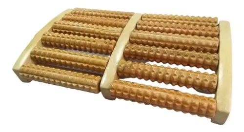 Rolo Madeira Pés Massageador Manual Relaxamento
