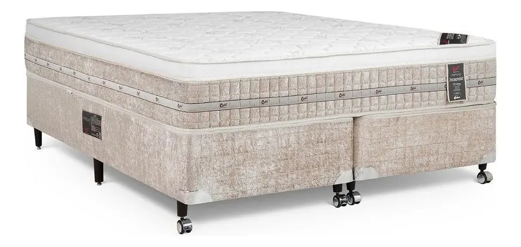 Cama Box + Colchão Castor Queen Premium One 158x198x57cm