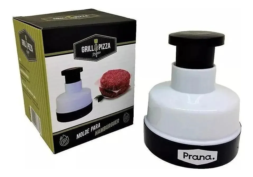 Molde De Hambúrguer Prana - Branco Com Preto