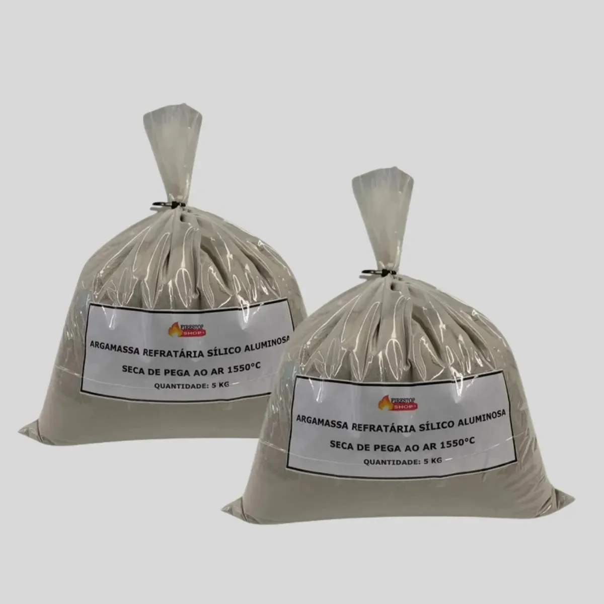 Argamassa Refratária Fss 1550°C 10kg Para Tijolos e Churrasqueiras