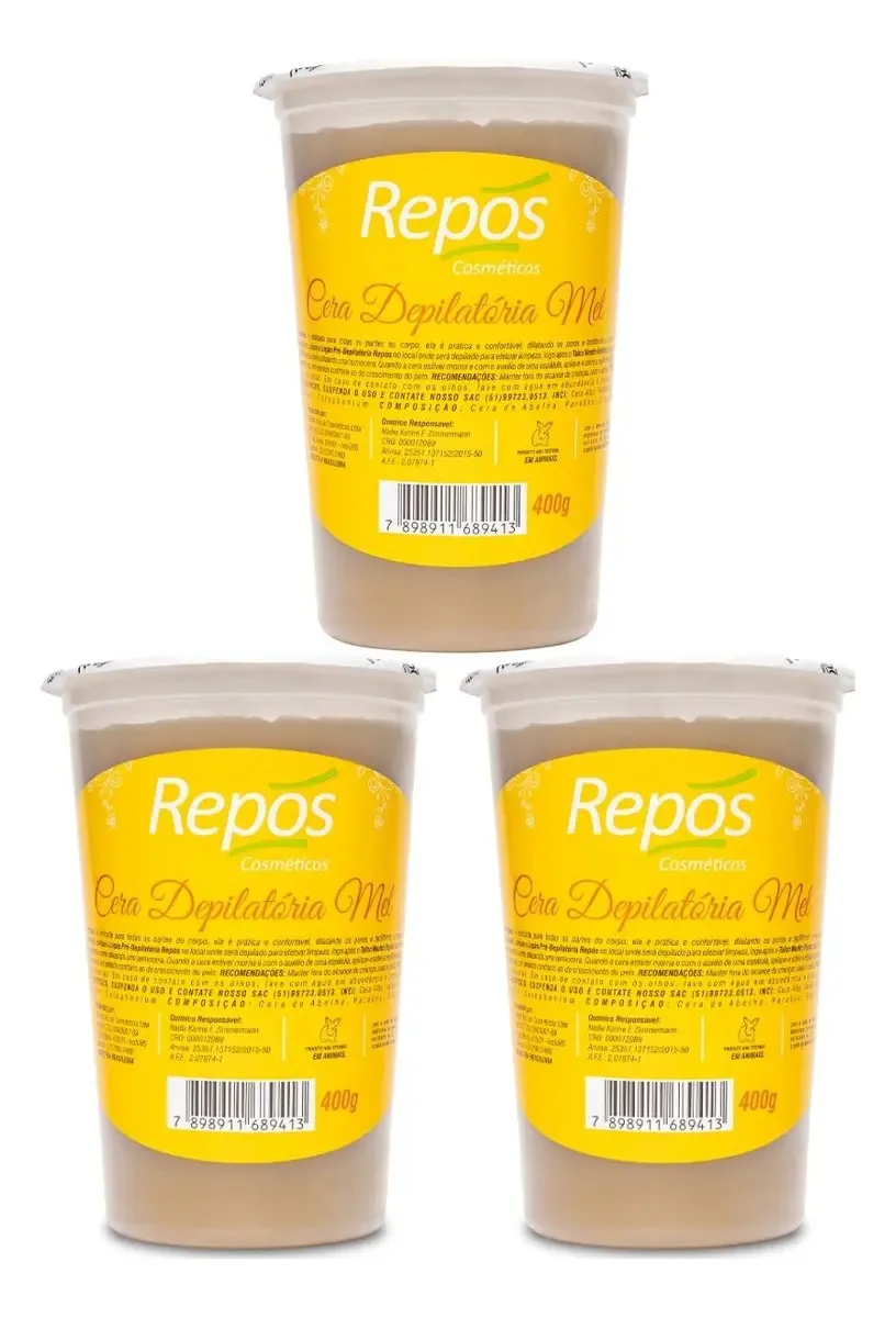 Cera Depilatória Elástica Repos 1,200Kg - Mel