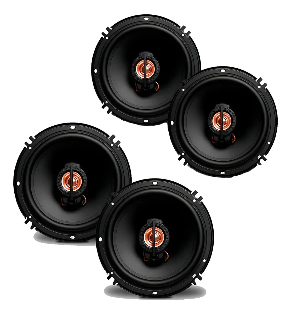 Kit 4 Alto Falantes 6 Polegadas Com Rádio Mp3 Som Automotivo