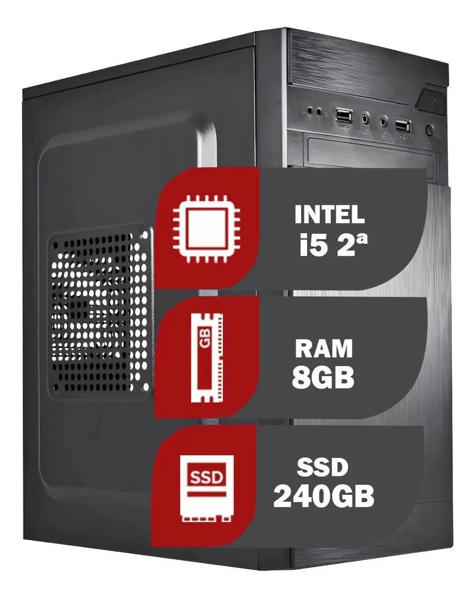 Pc Computador Cpu Core I5, Ssd 240gb, 8gb Ram