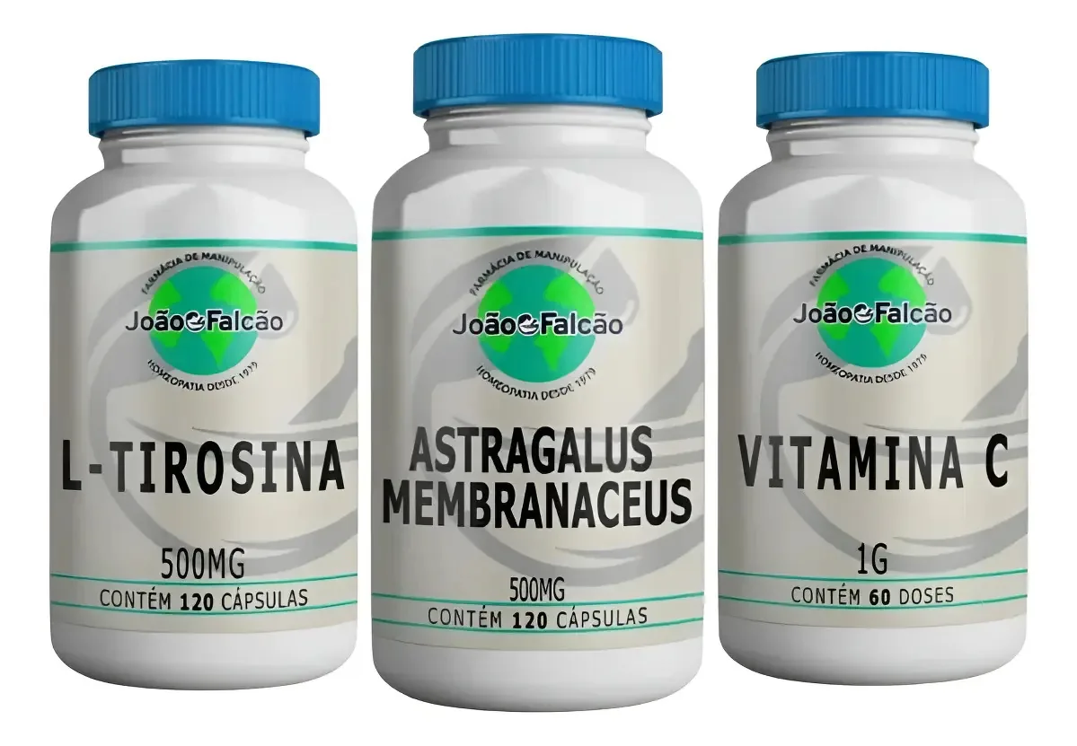 Farmácia João Falcão Aminoácidos Cápsulas Astragalus L-Tirosina Vitamina C