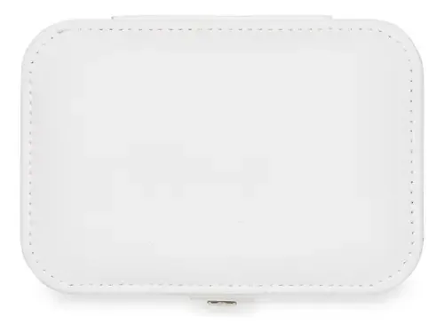 Porta Joias Portatil Organizador Grande Para Viagem Cores Branco