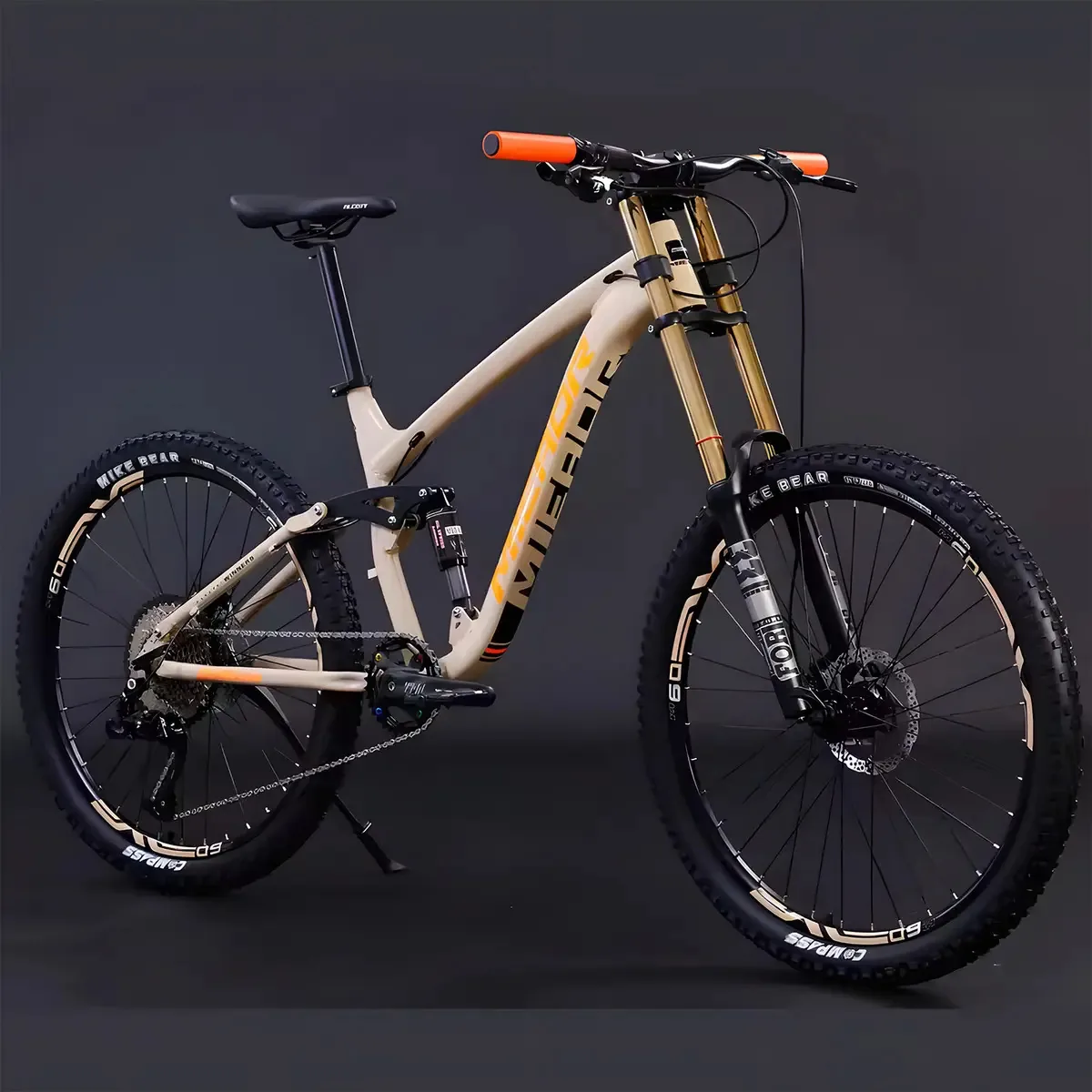 Bicicleta Para Trilha Suspensão Preparada Completa Disco Mtb Cor Bege Tamanho Do Quadro 17