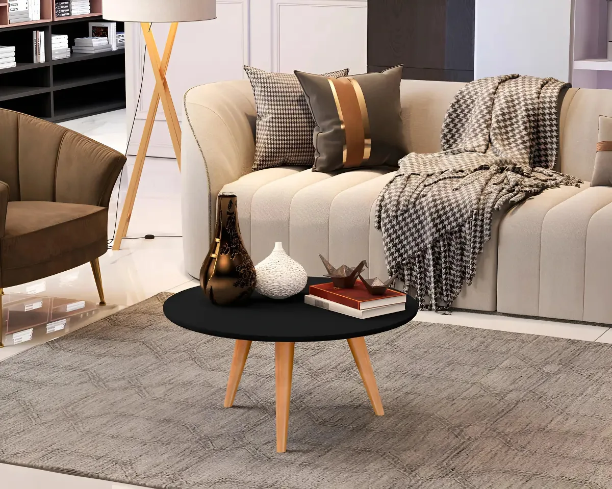 Mesa Centro Dubai Cor Preto