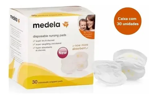 Absorventes Descartáveis Para Seios 30un Medela