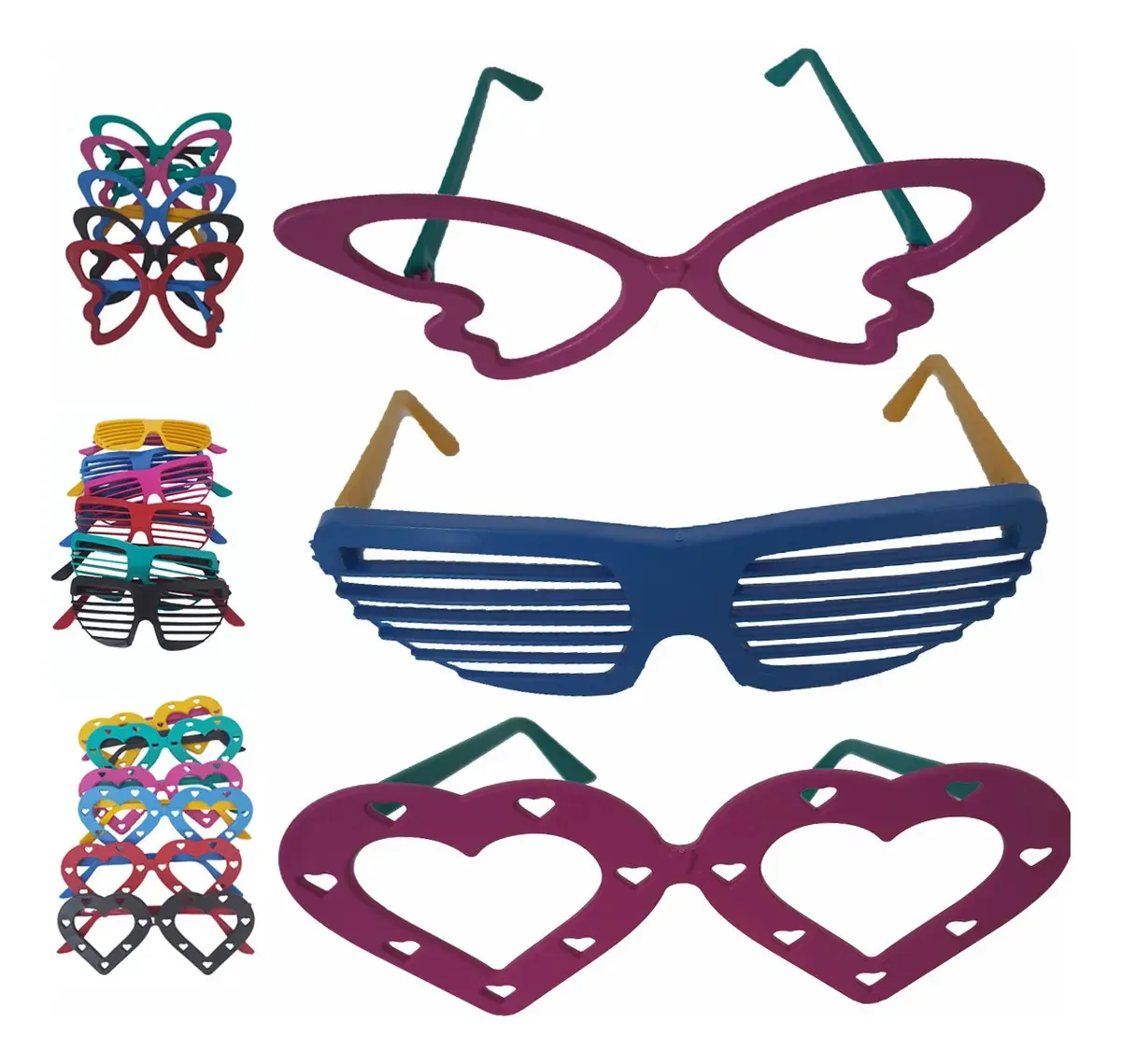 Festa Oculos Kit Lembrancinha Balada Infantil Surpresa 6 Uni Cor Sortidas Desenho Borboleta