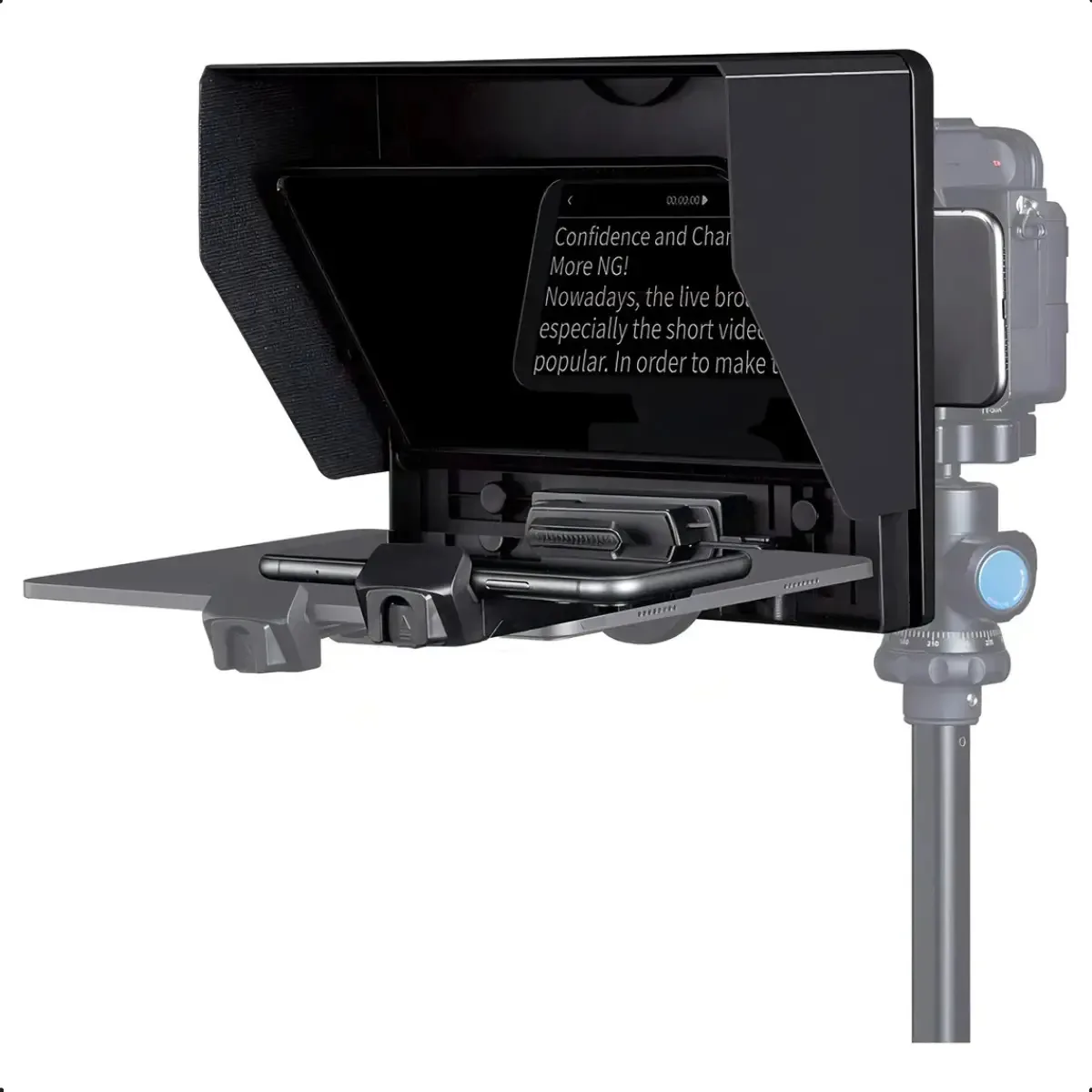 Teleprompter Portátil Pegazus 10" com Controle e Altura Ajustável